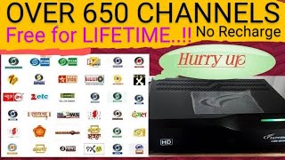 650 Channels free for LIFETIME! Catvision DD Free Dish Box Full InstallationTutorial Antena Angle.