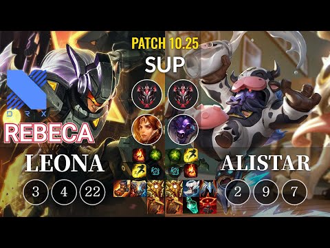 DRX Rebeca Leona vs Alistar Sup - KR Patch 10.25