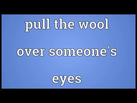pull the wool over someone's eyes meaning in English