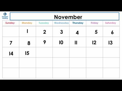 🦃 November 2021 Calendar For Your Kids