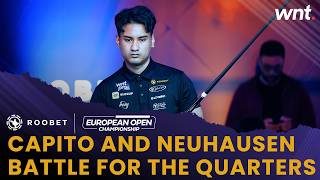 Moritz Neuhausen and Robbie Capito battle for the QFs | 2026 Roobet European Open Pool Championship