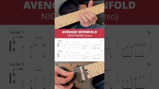 Avenged Sevenfold - Nightmare - Guitar Tabs | Lesson | Cover | Tutorial