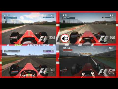 F1 Korea Comparative Lap - Codemasters' F1 2010 vs F1 2011 vs F1 2012 vs F1 2013