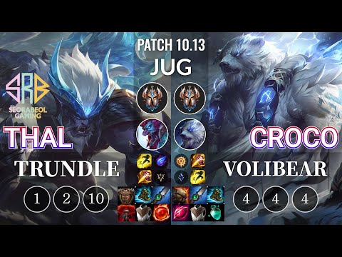 SRB Thal Trundle vs Croco Volibear Jungle - KR Patch 10.13