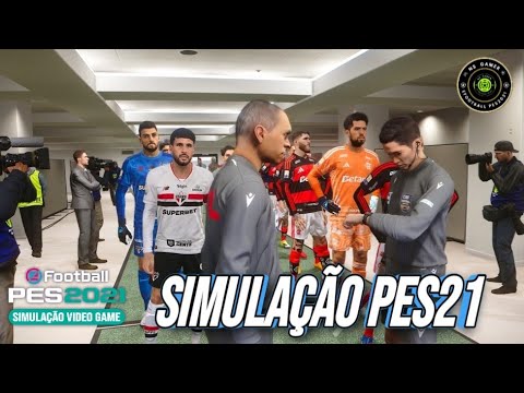 SIMULAÇÃO DIGITAL FLAMENGO X SAO PAULO GAMEPLAY VIDEOGAME PES21 
