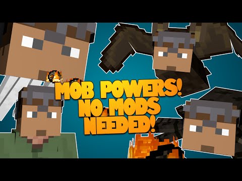Logdotzip - Minecraft | MOB POWERS! Fly, Explode, & More! NO MODS NEEDED! | Mob Abilities (Minecraft Redstone)
