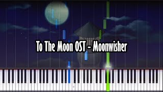 To The Moon OST - Moonwisher - Piano Tutorial - Synthesia With Realistic Piano Sound!