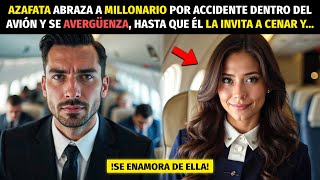 ¡ELLA ABRAZÓ UN MILLONARIO POR ERROR EN PLENO VUELO! ÉL LA INVITÓ A CENAR Y AHORA SON INSEPARABLES.