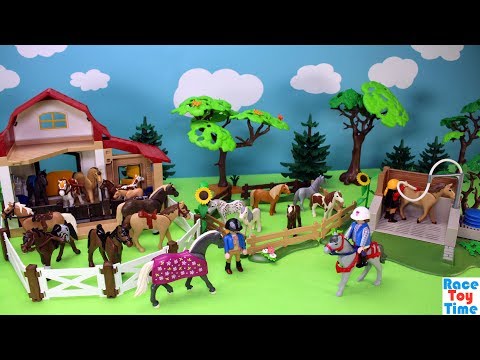 , title : 'Playmobil Horse Washing Station and Pony Barn Playset - Buid and Play Fun Toys For Kids'