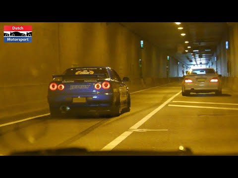 JDM Cars Tunnel Takeover! - Lancer Evo, Turbo 370Z Nismo, Skyline, RX8, Impreza, Aristo,...