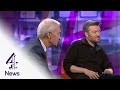 Charlie Brooker teaches Jon Snow to play video games | Channel 4 News