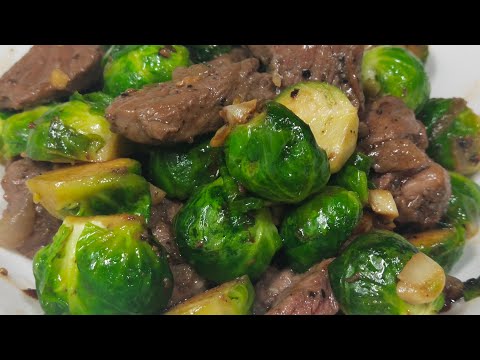 HOW TO COOK BRUSSELS SPROUTS WITH BEEF
