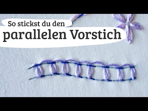 paralleler Vorstich sticken lernen - Stickstiche 108