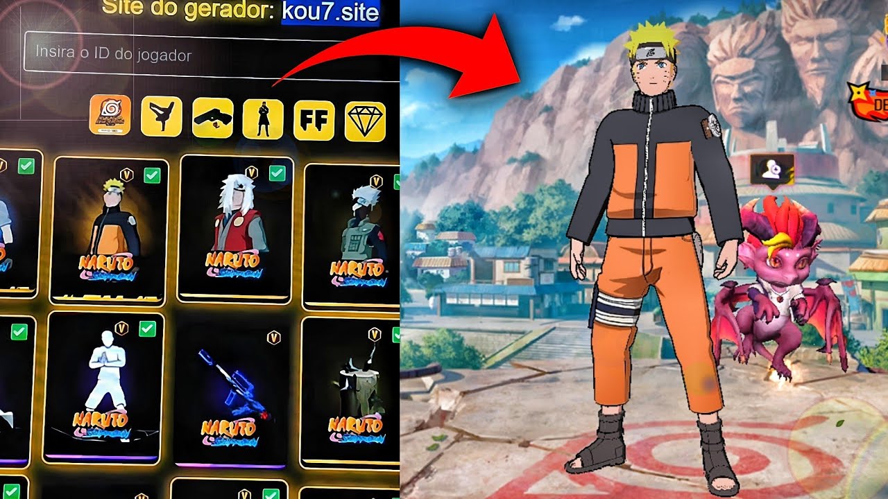 Esse SITE tá dando Todas as Skins do NARUTO de graça 😯🔥 (Não Acreditei)