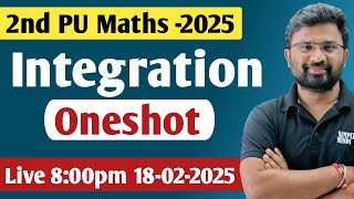 Integration Oneshot | 18 Marks Guaranteed |  2nd PUC Mathematics Exam 2025