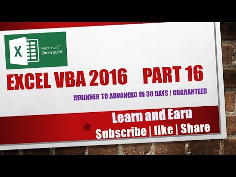 Excel VBA 2016-Part 16 | Userfrom to Excel and Excel to Userform