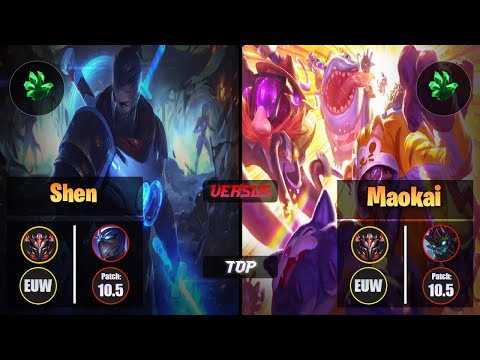 GrandMaster SHEN [Grasp of the Undying] (Top) VS  MAOKAI - Grandmaster EUW Patch 10.5