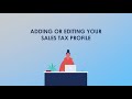How to Add or Change Your Sales Tax Profile in DAVO