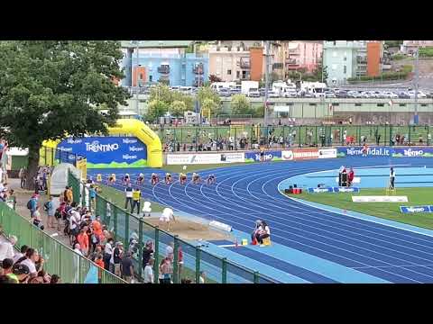 Marcel Jacobs corre 10.01 con vento -1.0 per vincere i 100m a campionati italiani assoluti 2021