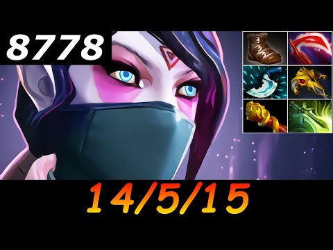 Dota 2 Templar Assassin 8778 MMR 14/5/15 (Kills/Deaths/Assists) Ranked Full Gameplay