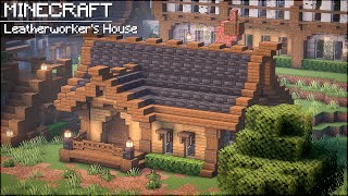 The EASIEST Villager&#39;s House for your Survival | Leatherworker&#39;s House | Medieval Village