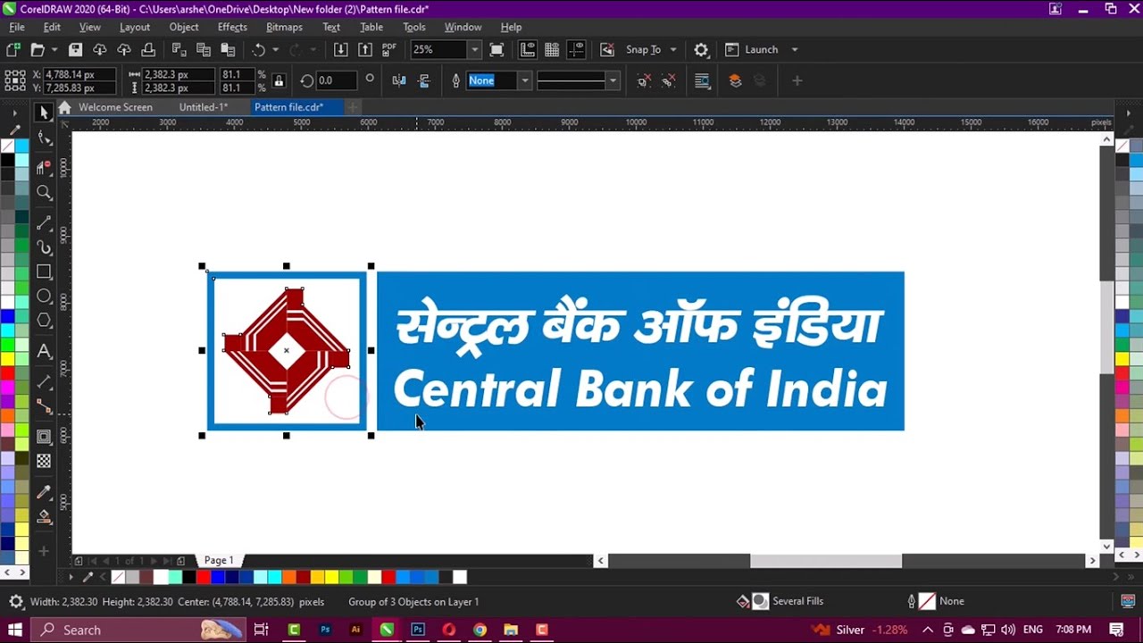 Central Bank Logo Design in Corel Draw | Logo Design | Visual Graphics