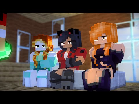 APHMAU PAW PAW MAID DANCE GIRL CREW KIM AND LUCINDA - MINECRAFT ANIMATION #shorts