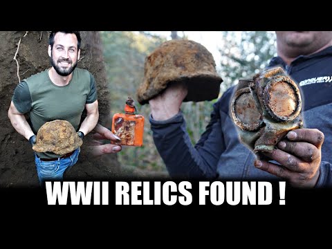 BIJNA 15 HELMEN IN EEN 4 METER DIEP GAT EN MEER !! WW2 RELICS