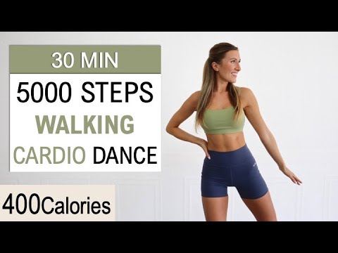 5000 STEPS IN 30 MIN - Walking Cardio Dance Workout to Burn Fat, Mood Booster, No Repeat, No Jumping