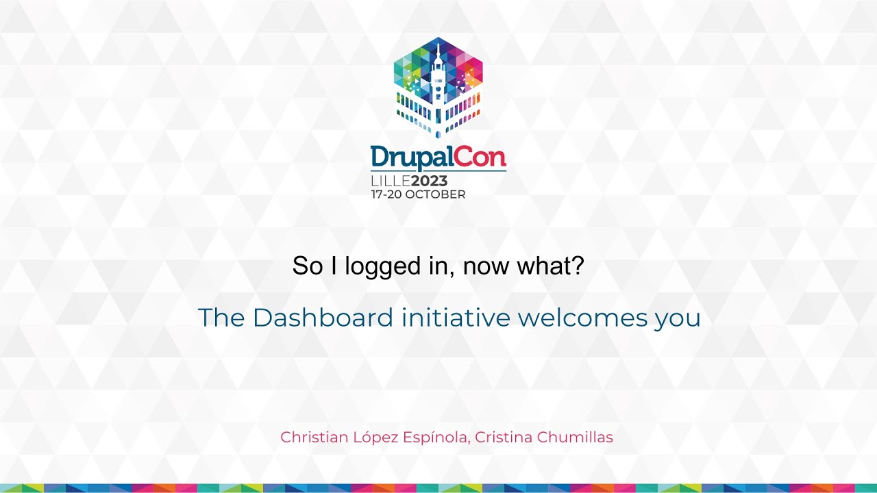 OPEN WEB COMMUNITY - So I logged in, now what? The Dashboard initiative welcomes you