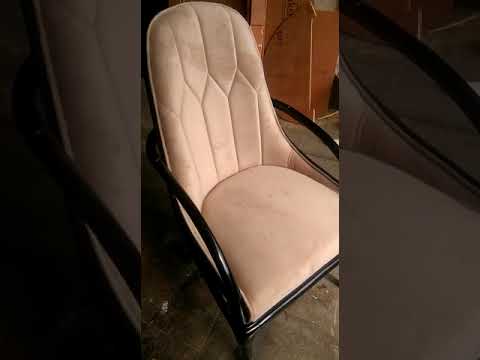 Light grey teak wood dining chair