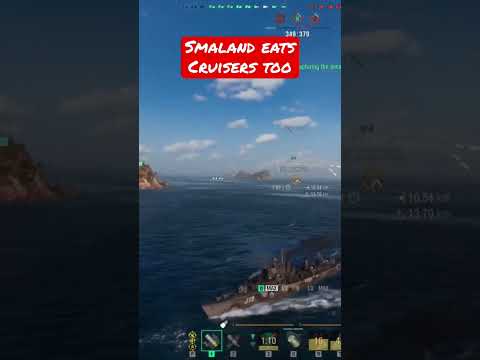 Smaland eats cruisers too #worldofwarships #destroyers #smaland
