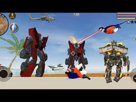 Vegas Crime Simulator (Transformer Help SuperHero)Transformers War of Car Robots || Android Gameplay