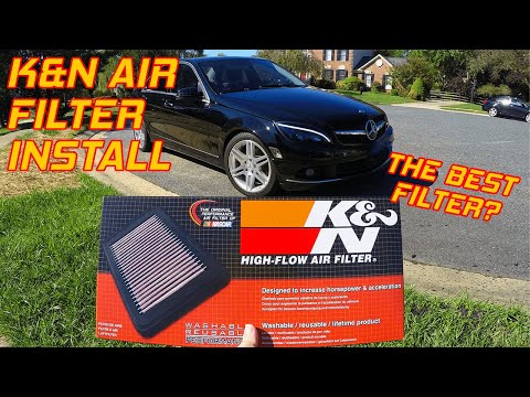 Mercedes C300 W204 K&N Air Filter Install