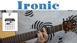 Ironic - Alanis Morissette | Easy Guitar Tutorial, Simple Chords and Strumming