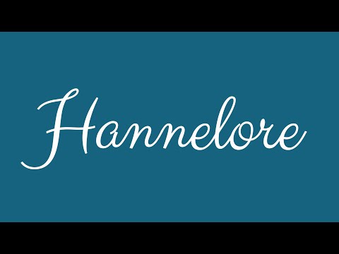 Learn how to Sign the Name Hannelore Stylishly in Cursive Writing