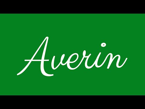 Learn how to Write the Name Averin Signature Style in Cursive Writing