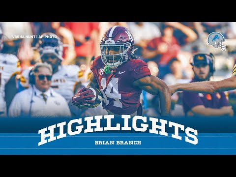 Brian Branch highlights | 2023 NFL Draft