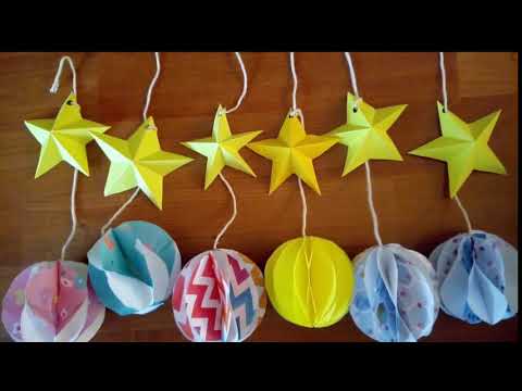 Jak si vyrobit jednoduché dekorativní papírové koule/Udělejte si papírové koule/Honeycomb ball