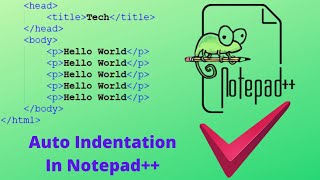 Notepad++ auto indentation | how to indent html tags in notepad++ 😄