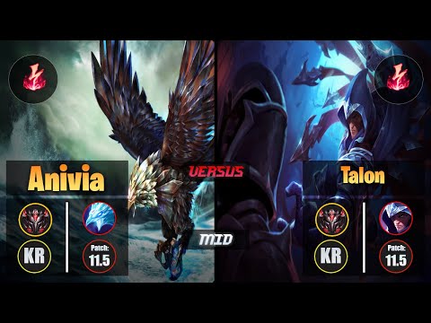 GrandMaster ANIVIA [Electrocute] (Mid) VS  TALON - Grandmaster KR Patch 11.5