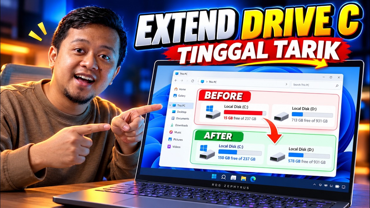 Cara Extend Drive C Yang Penuh Dengan Mudah Pakai AOMEI Partition Assistant