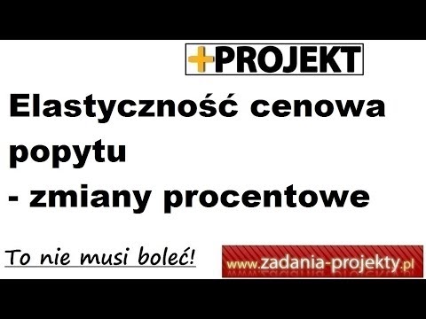 Analiza popytu - elastyczność cenowa popytu zmiany procentowe przykład interpretacja