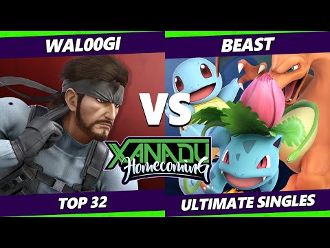 Xanadu Homecoming Top 32 - Wal00gi (Snake) Vs. Beast (Pokemon Trainer) Smash Ultimate - SSBU