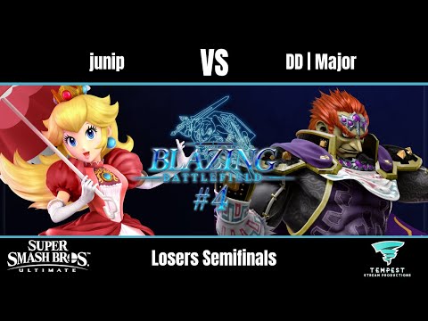 junip (Peach) vs DD | Major (Ganondorf) - Ultimate Losers Semifinals - Blazing Battlefield #4