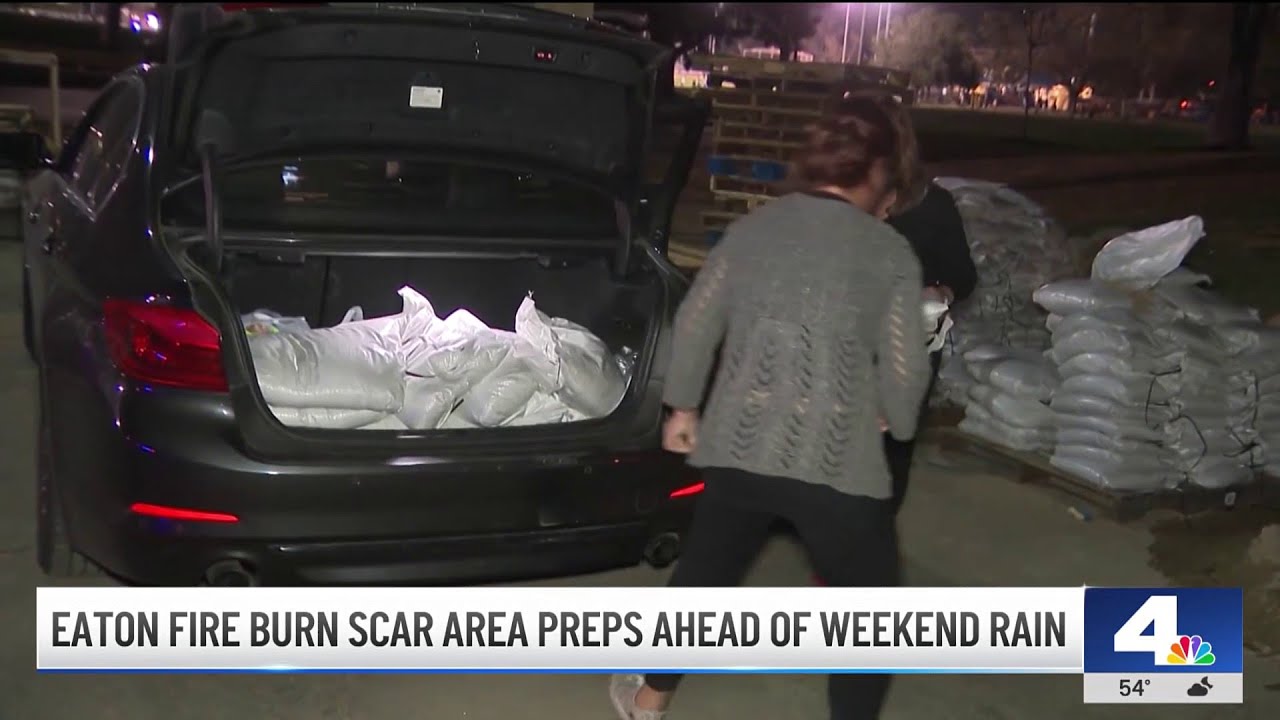 Eaton Fire burn scar area preps ahead of weekend rain
