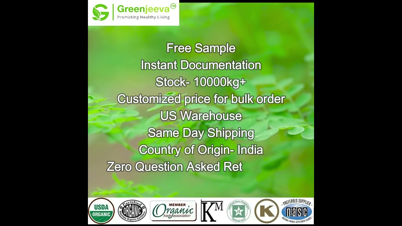 USDA Approved Bulk Organic Moringa Leaf Powder Supplier USA | Greenjeeva