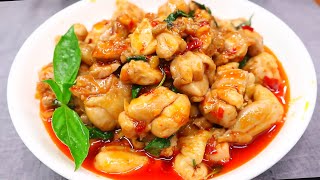 #ไก่ผัดน้ำพริกเผา เนื้อไก่ฉ่ำๆ ผัดพริกเผาหอมๆ อร่อยเปลืองข้าวเเน่นอน
