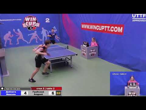 Дейнега Максим 2-3 Грабский Андрей    Турнир Восток 4 WIN CUP 28.11.2020. Прямой эфир Зал 2.