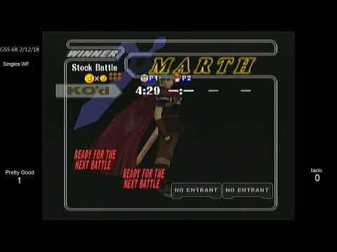 GSS 68 SSBM - Pretty Good (Ice Climbers) vs. tazio (Marth) - Melee WF